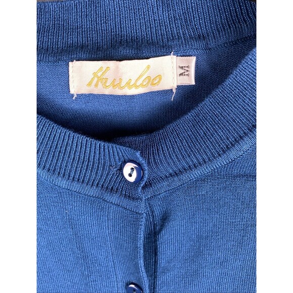 Huuloo Women's Sz M Dark Teal Button Down Cardigan Sweater - Picture 6 of 10